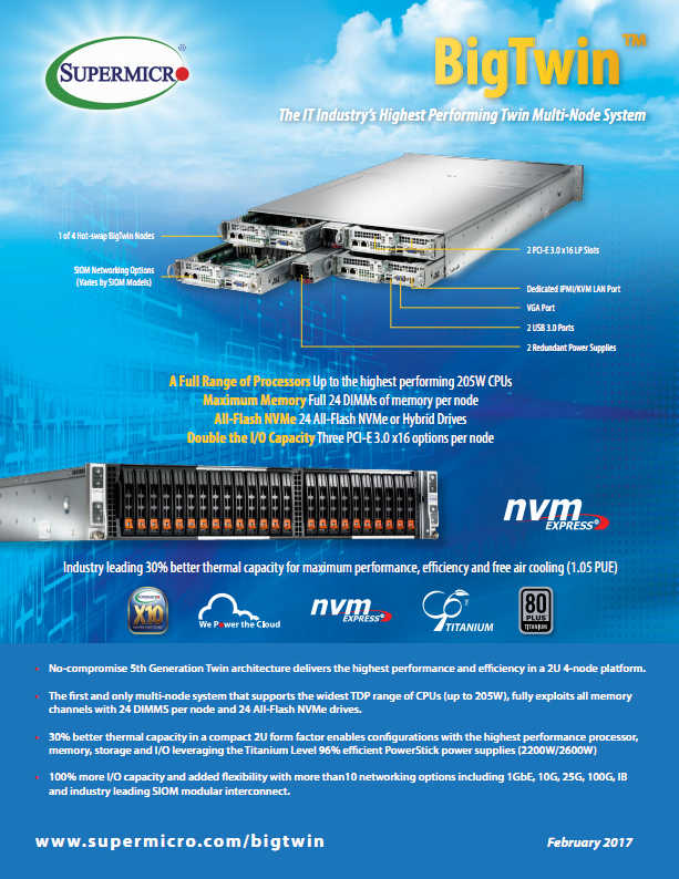 Supermicro BigTwin Datasheet