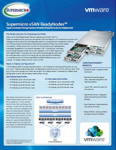 Supermicro vSAN Hyper-Converged Appliance Datasheet Thumb