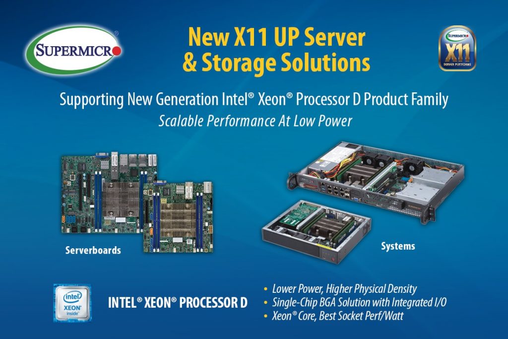 Supermicro Solutions based on Latest Skylake Intel® Xeon® – D Processors